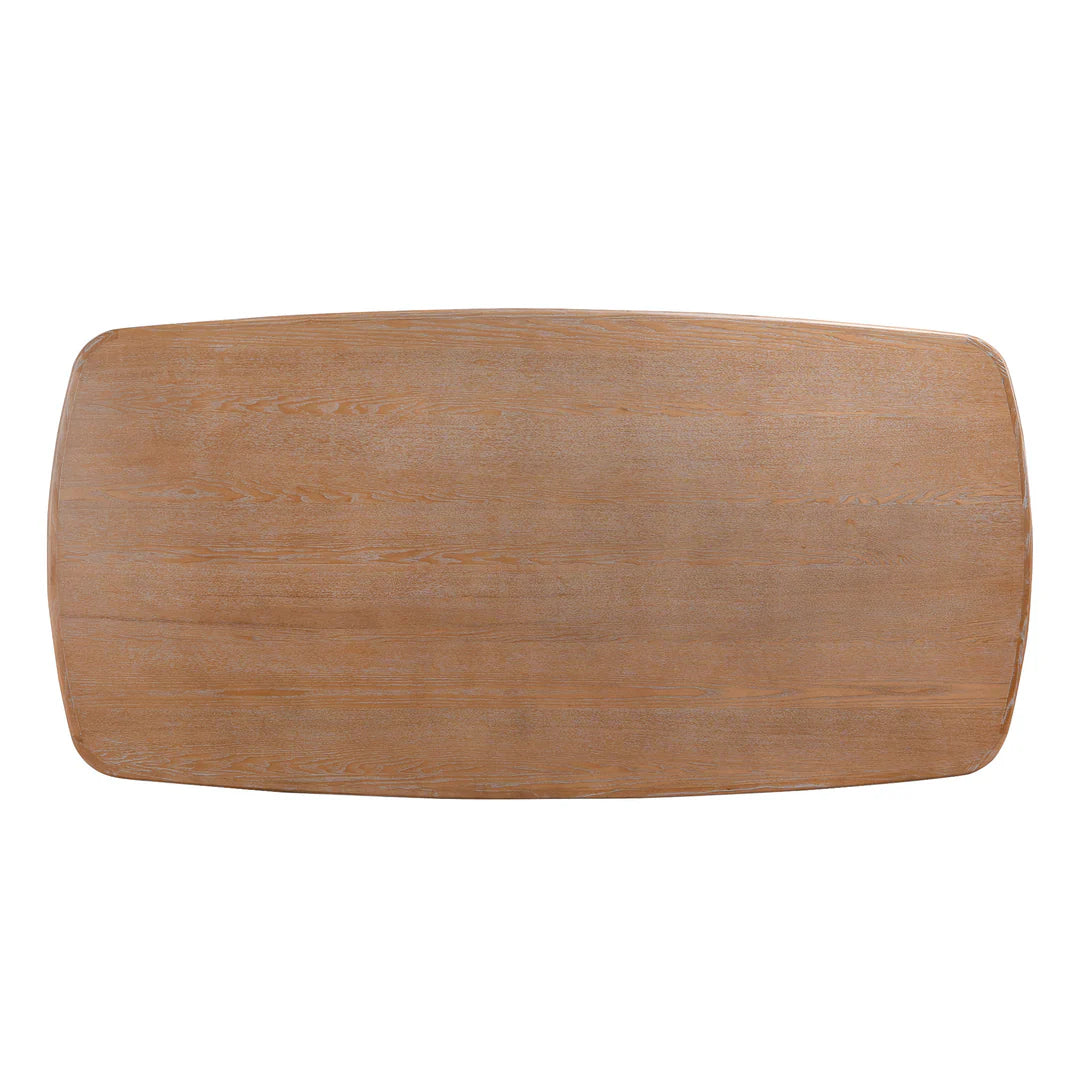 Agar | Contemporary Black Natural Walnut Wooden 1.8m Rectangular Dining Table | Natural