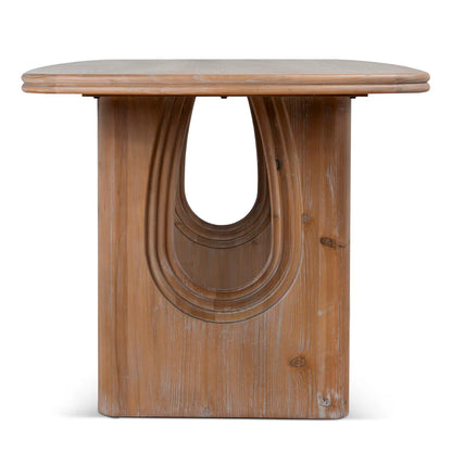 Agar | Contemporary Black Natural Walnut Wooden 1.8m Rectangular Dining Table | Natural