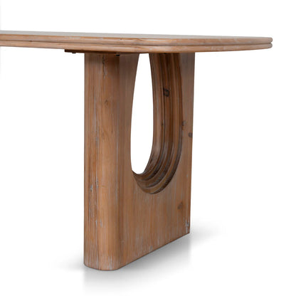 Agar | Contemporary Black Natural Walnut Wooden 1.8m Rectangular Dining Table | Natural