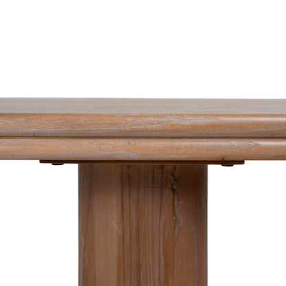 Agar | Contemporary Black Natural Walnut Wooden 1.8m Rectangular Dining Table | Natural