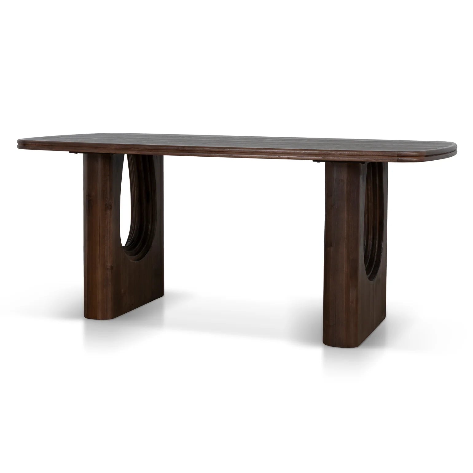 Agar | Contemporary Black Natural Walnut Wooden 1.8m Rectangular Dining Table | Walnut