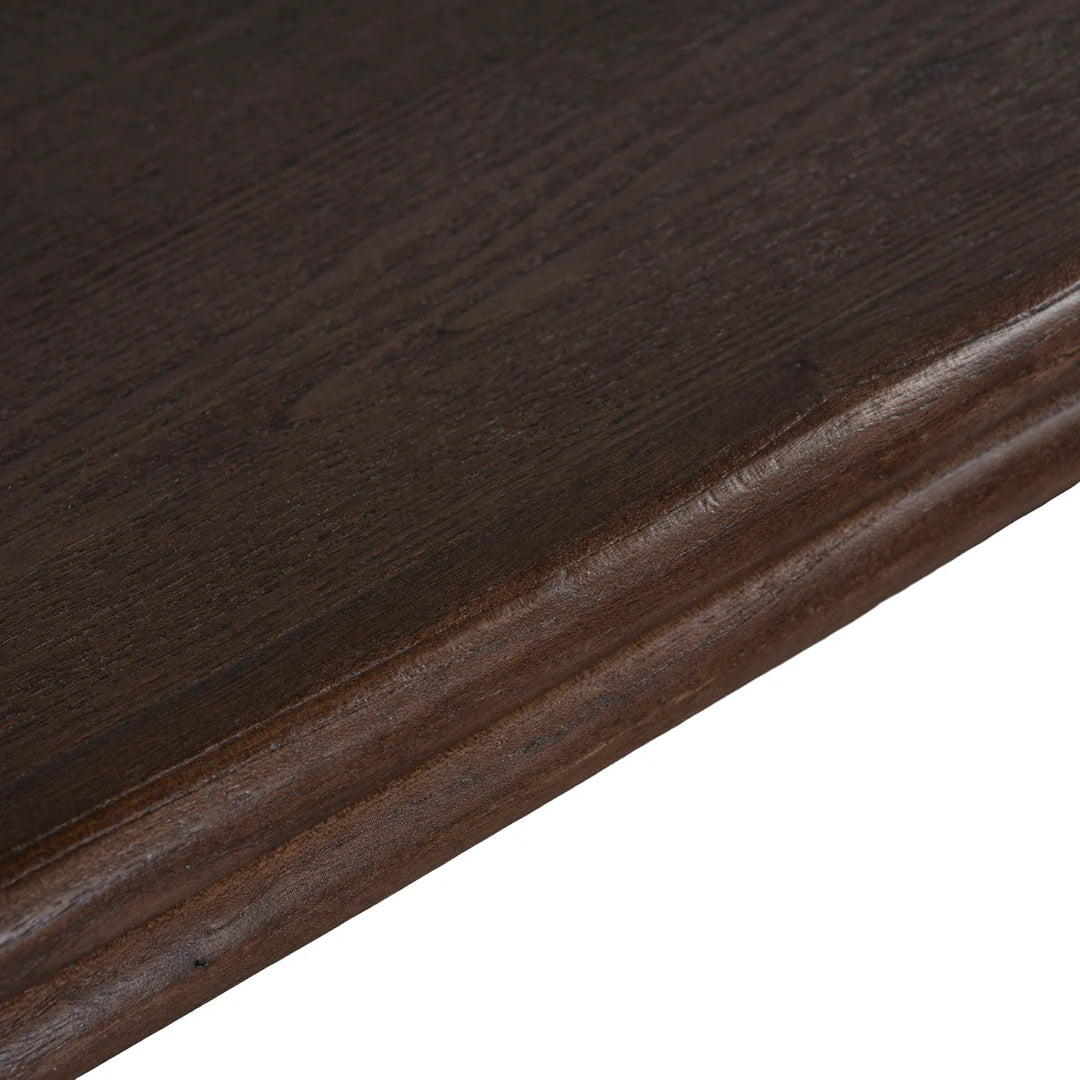 Agar | Contemporary Black Natural Walnut Wooden 1.8m Rectangular Dining Table | Walnut