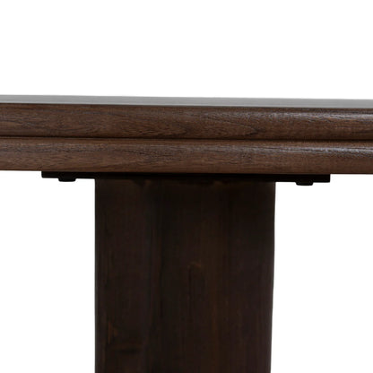 Agar | Contemporary Black Natural Walnut Wooden 1.8m Rectangular Dining Table | Walnut