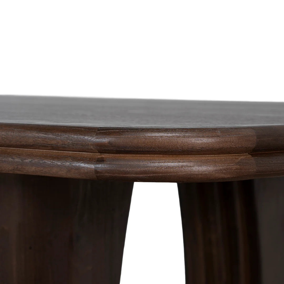 Agar | Contemporary Black Natural Walnut Wooden 1.8m Rectangular Dining Table | Walnut