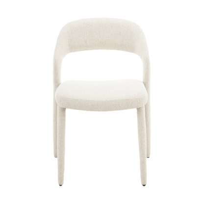 Akira | Modern Stone Beige Fabric Dining Chairs | Set Of 2 | Beige