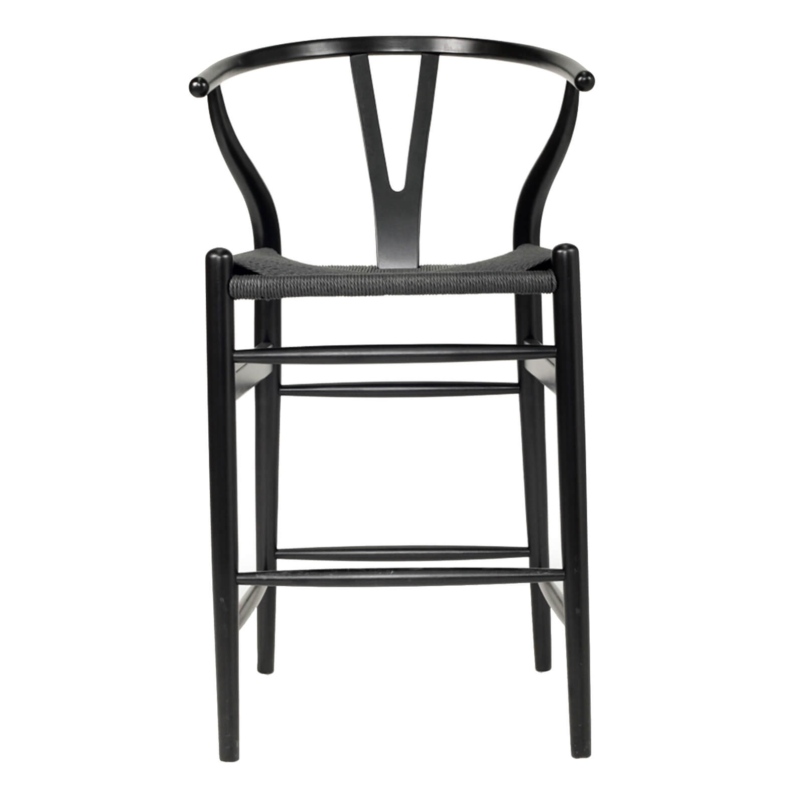 Aldgate Scandinavian Coastal Wooden Bar Stools | Black on Black