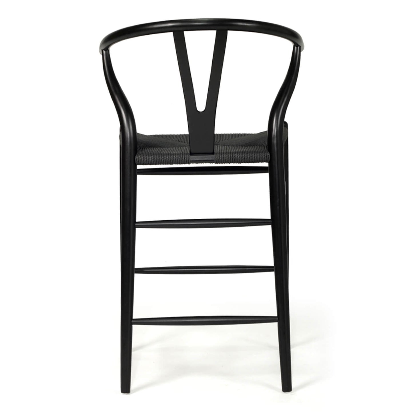 Aldgate Scandinavian Coastal Wooden Bar Stools | Black on Black