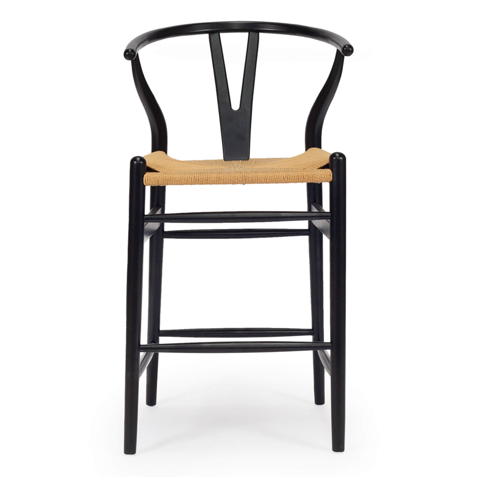 Aldgate Scandinavian Coastal Wooden Bar Stools | Black