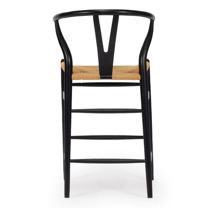 Aldgate Scandinavian Coastal Wooden Bar Stools | Black