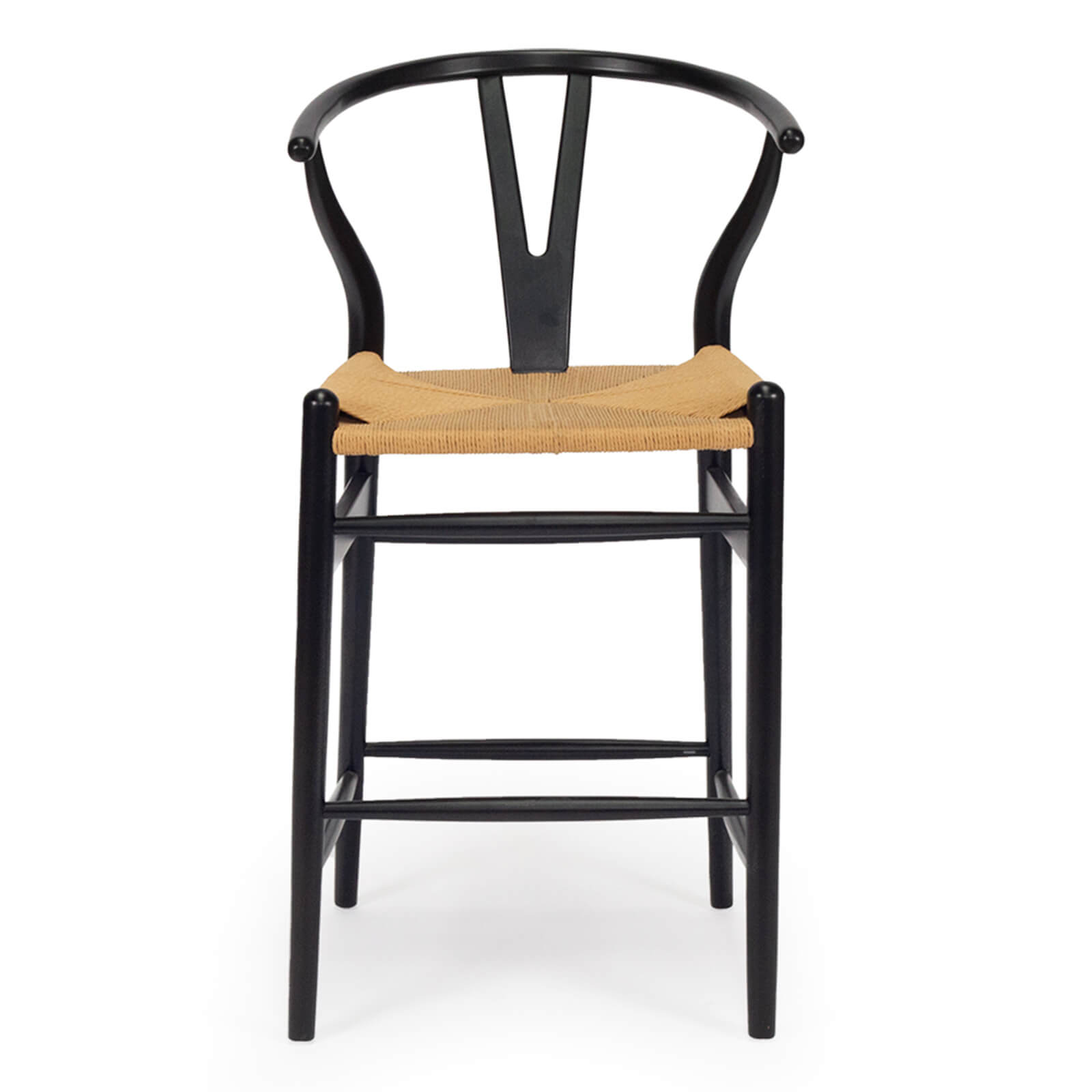 Aldgate Scandinavian Coastal Wooden Bar Stools | Black