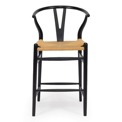 Aldgate Scandinavian Coastal Wooden Bar Stools | Black