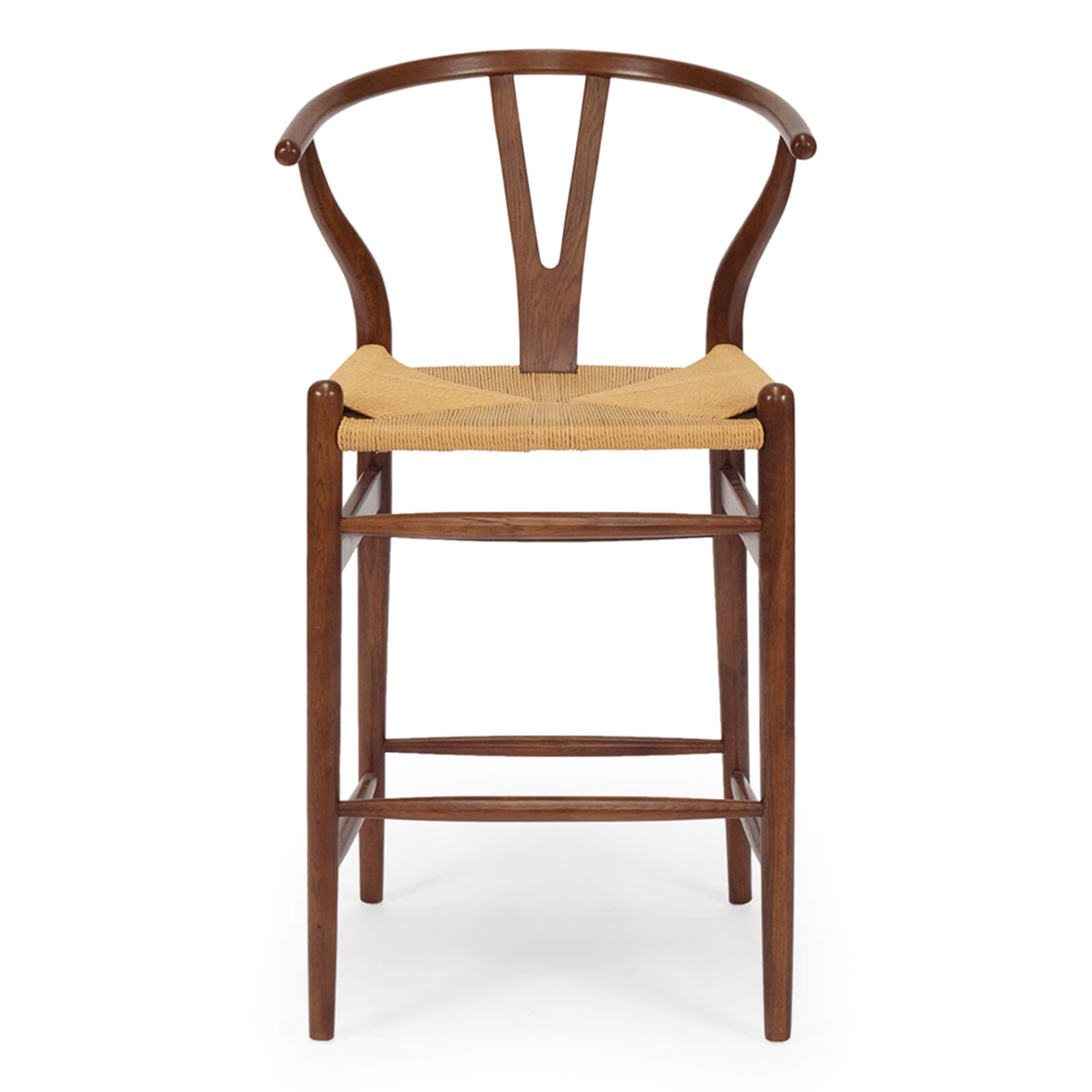 Aldgate Scandinavian Coastal Wooden Bar Stools | Walnut