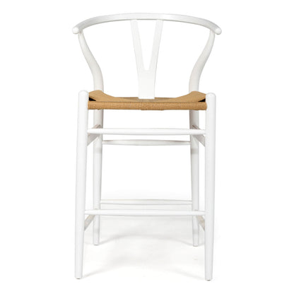 Aldgate Scandinavian Coastal Wooden Bar Stools | White