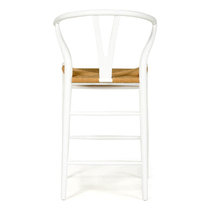 Aldgate Scandinavian Coastal Wooden Bar Stools | White