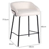 Alexander | Modern Metal Fabric Bar Stools | Set Of 2