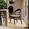 Alpine | Natural Black Scandinavian Style Upholstered Wooden Dining Chairs | Set Of 2