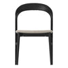 Alpine | Natural Black Scandinavian Style Upholstered Wooden Dining Chairs | Set Of 2