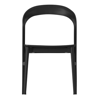 Alpine | Natural Black Scandinavian Style Upholstered Wooden Dining Chairs | Set Of 2 | Black