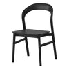 Alpine | Natural Black Scandinavian Style Upholstered Wooden Dining Chairs | Set Of 2