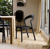 Alpine | Natural Black Scandinavian Style Upholstered Wooden Dining Chairs | Set Of 2
