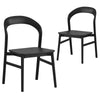 Alpine | Natural Black Scandinavian Style Upholstered Wooden Dining Chairs | Set Of 2