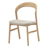 Alpine | Natural Scandinavian Style Upholstered Wooden Dining Chairs | Set Of 2