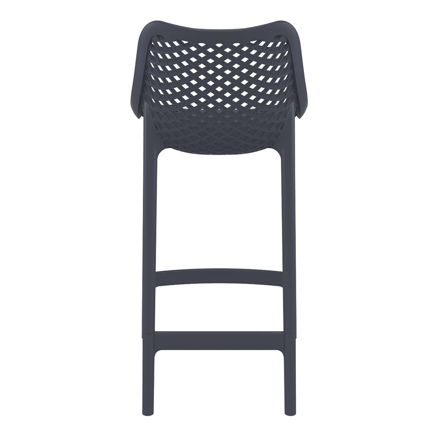 Alton | Modern Plastic Outdoor Bar Stools | Set Of 4 | Anthracite