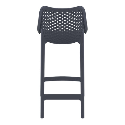 Alton | Modern Plastic Outdoor Bar Stools | Set Of 4 | Anthracite