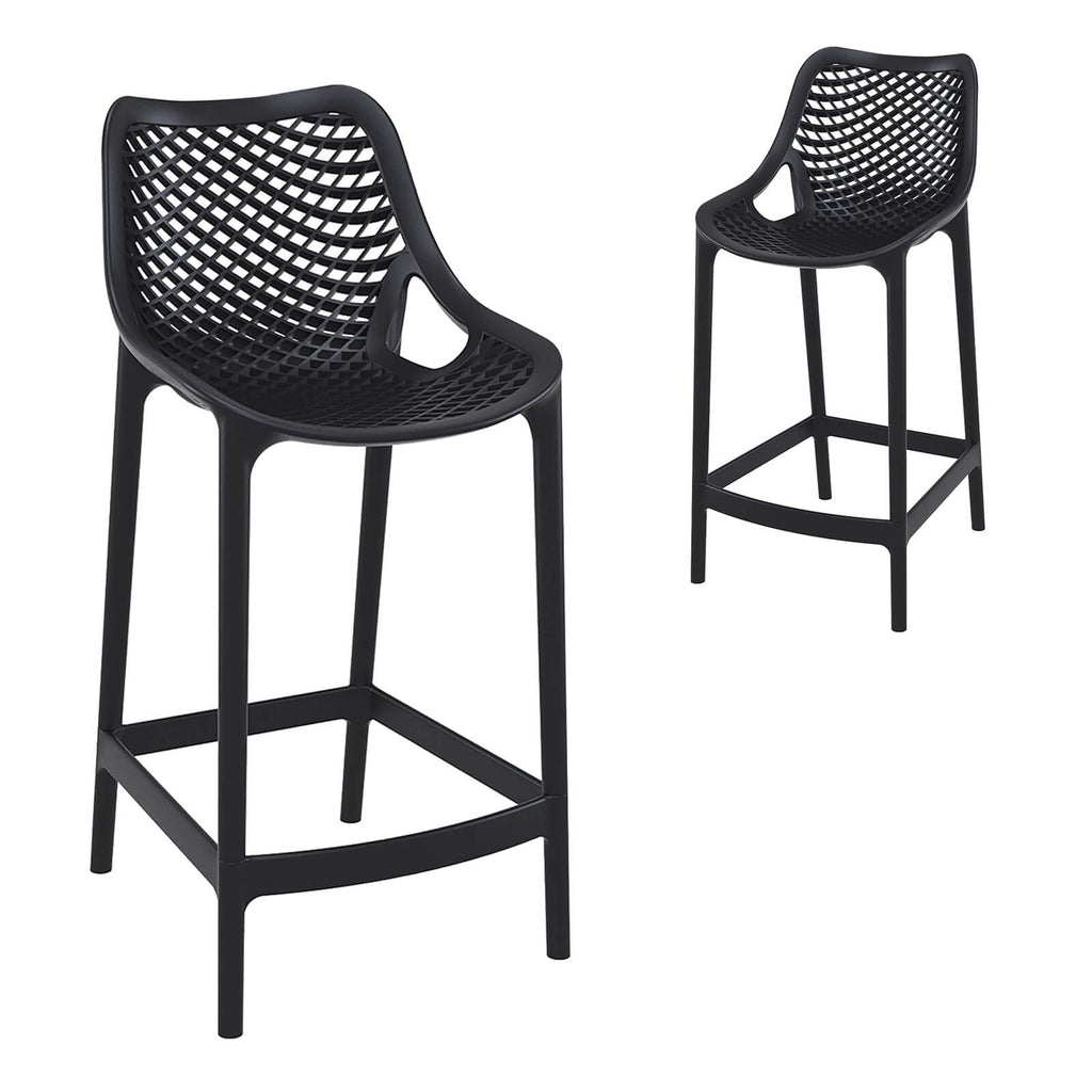 Alton | Modern Plastic Outdoor Bar Stools | Set Of 4