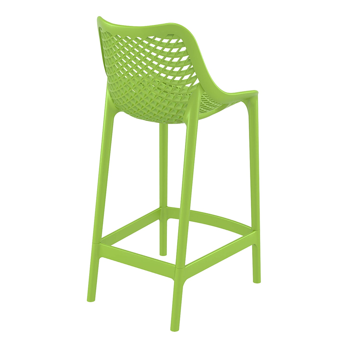 Alton | Modern Plastic Outdoor Bar Stools | Set Of 4 | Green