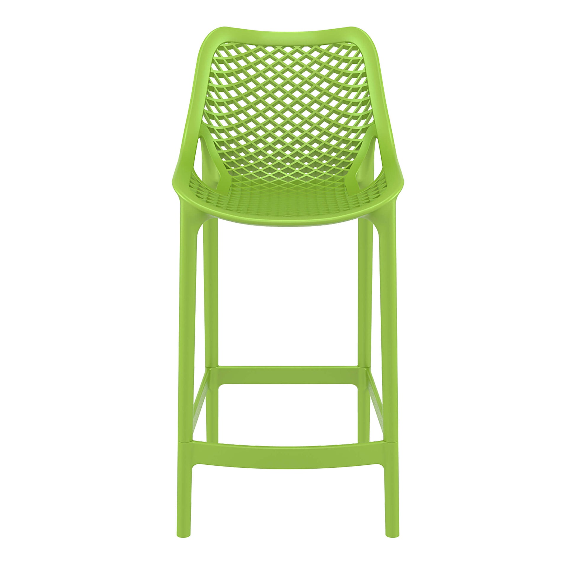 Alton | Modern Plastic Outdoor Bar Stools | Set Of 4 | Green