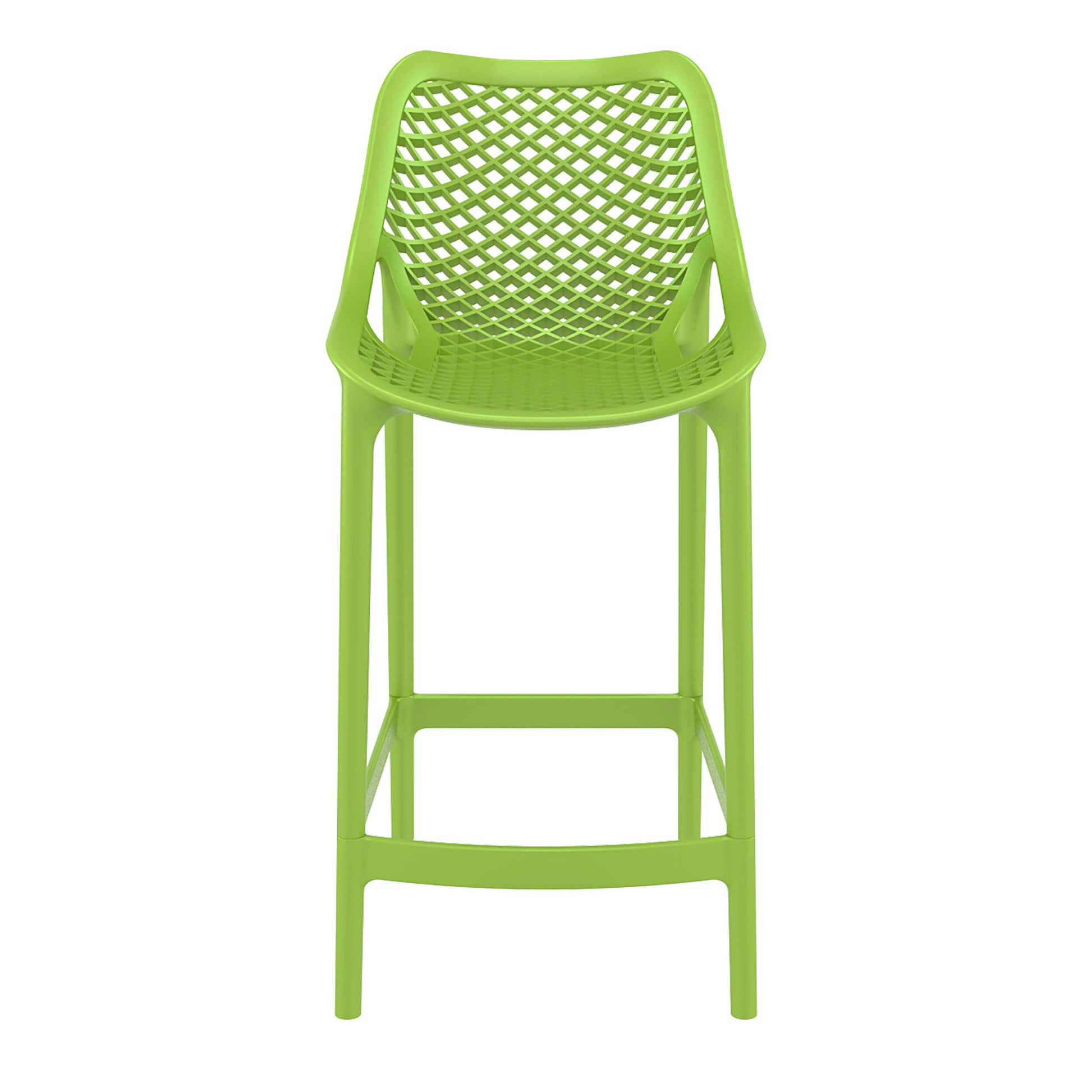 Alton | Modern Plastic Outdoor Bar Stools | Set Of 4 | Green