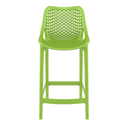 Alton | Modern Plastic Outdoor Bar Stools | Set Of 4 | Green