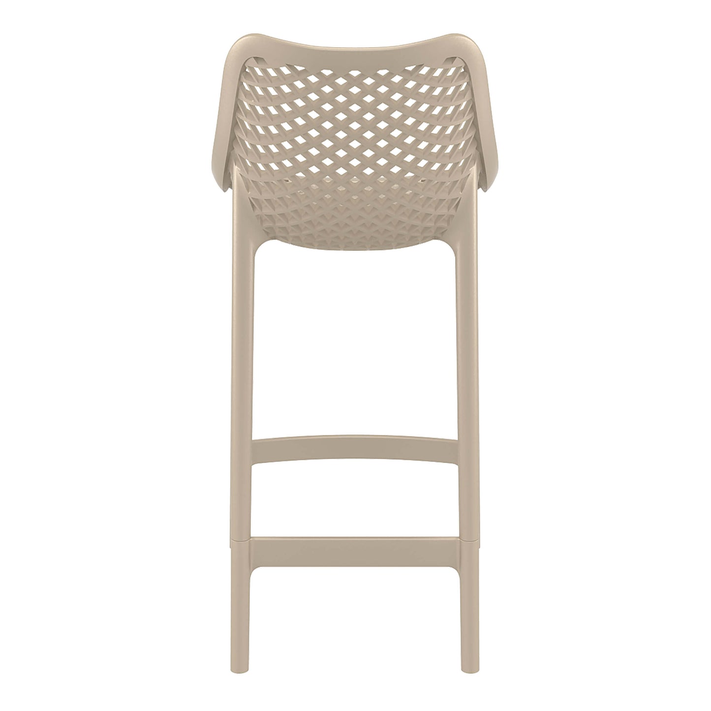 Alton | Modern Plastic Outdoor Bar Stools | Set Of 4 | Taupe