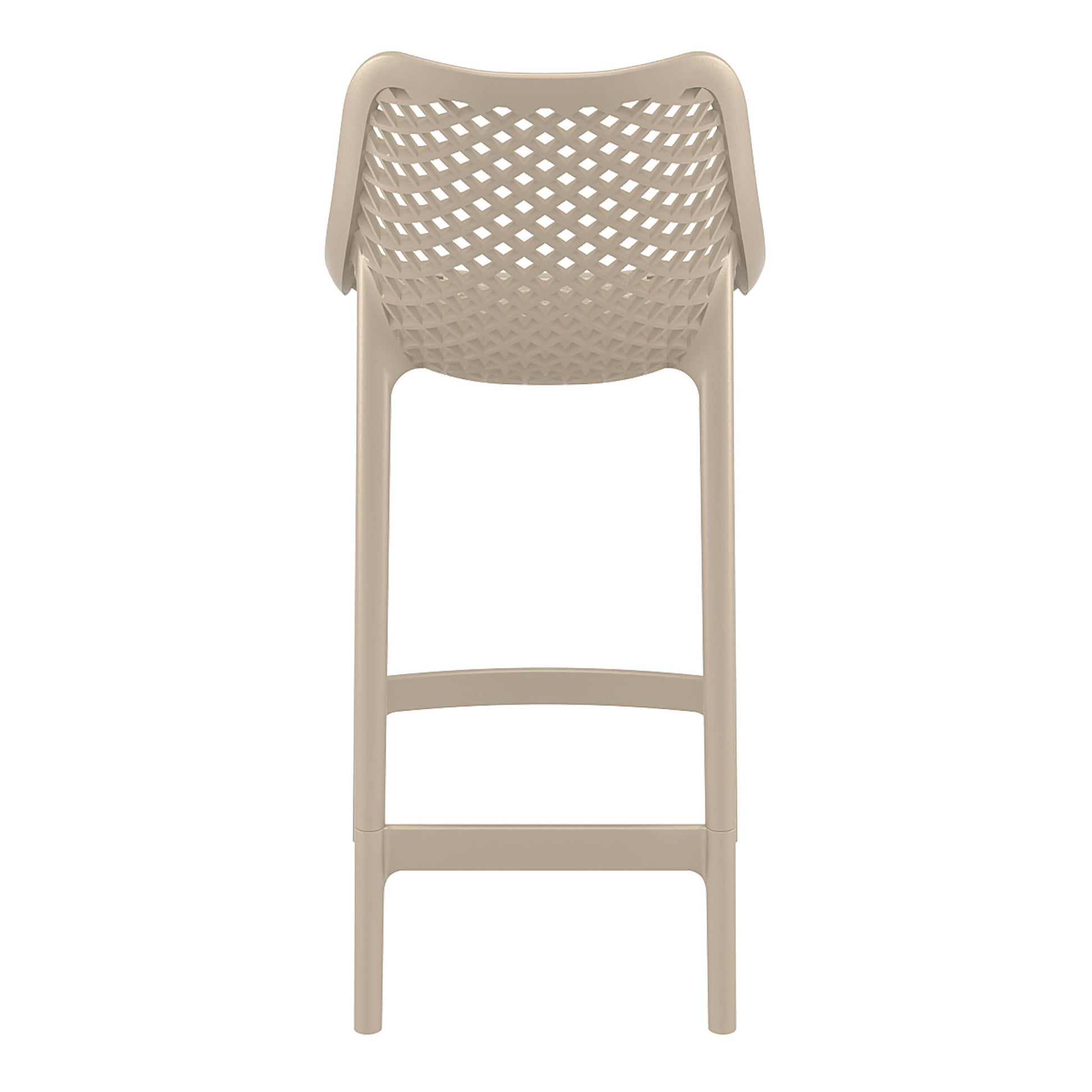 Alton | Modern Plastic Outdoor Bar Stools | Set Of 4 | Taupe