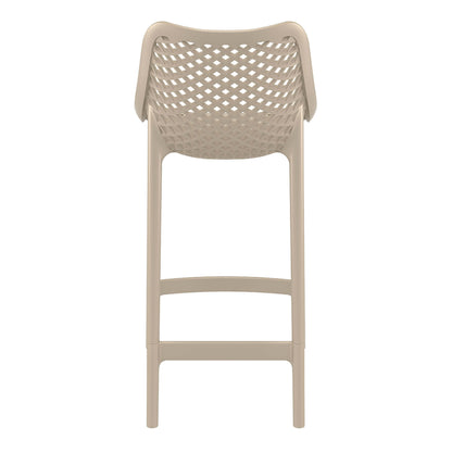 Alton | Modern Plastic Outdoor Bar Stools | Set Of 4 | Taupe