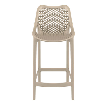 Alton | Modern Plastic Outdoor Bar Stools | Set Of 4 | Taupe