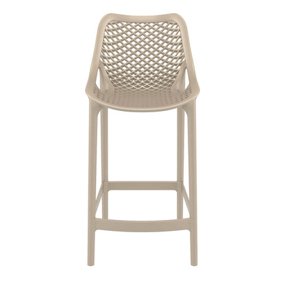 Alton | Modern Plastic Outdoor Bar Stools | Set Of 4 | Taupe