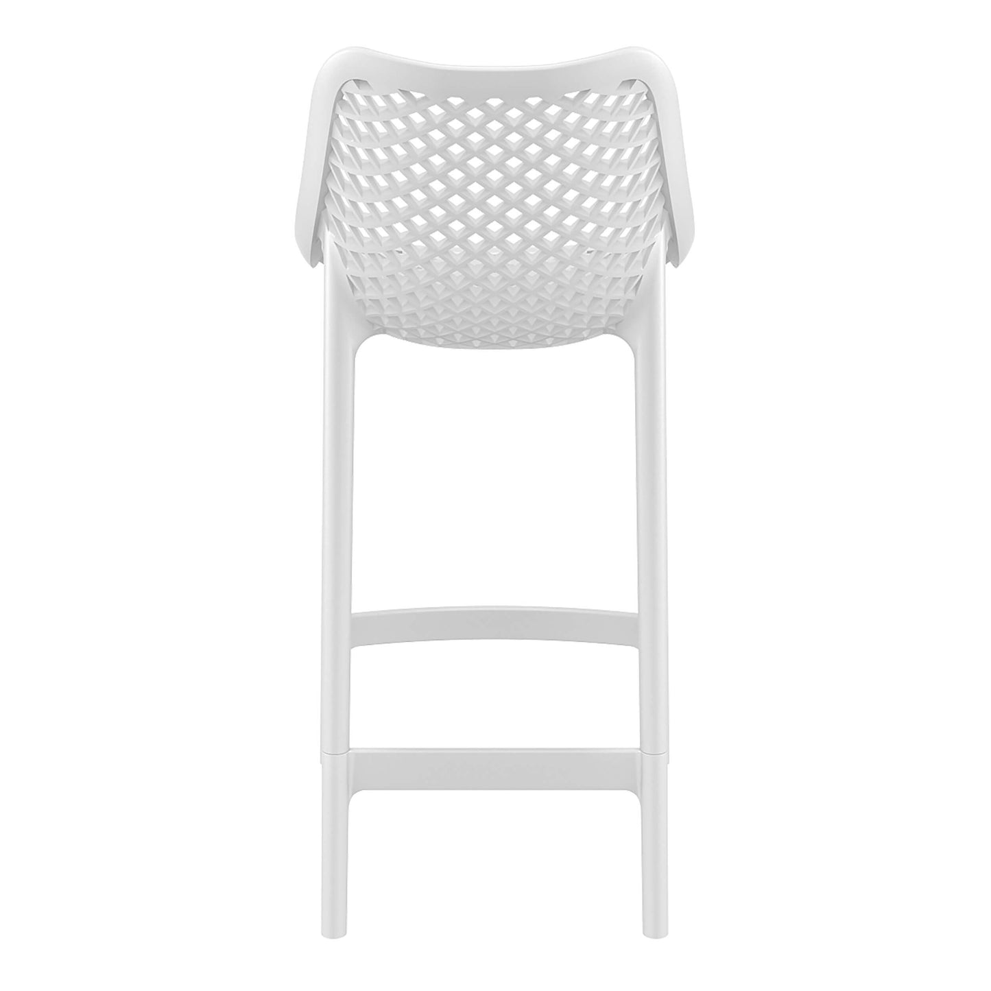 Alton | Modern Plastic Outdoor Bar Stools | Set Of 4 | White