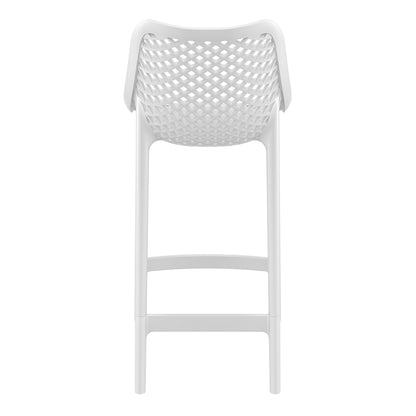 Alton | Modern Plastic Outdoor Bar Stools | Set Of 4 | White