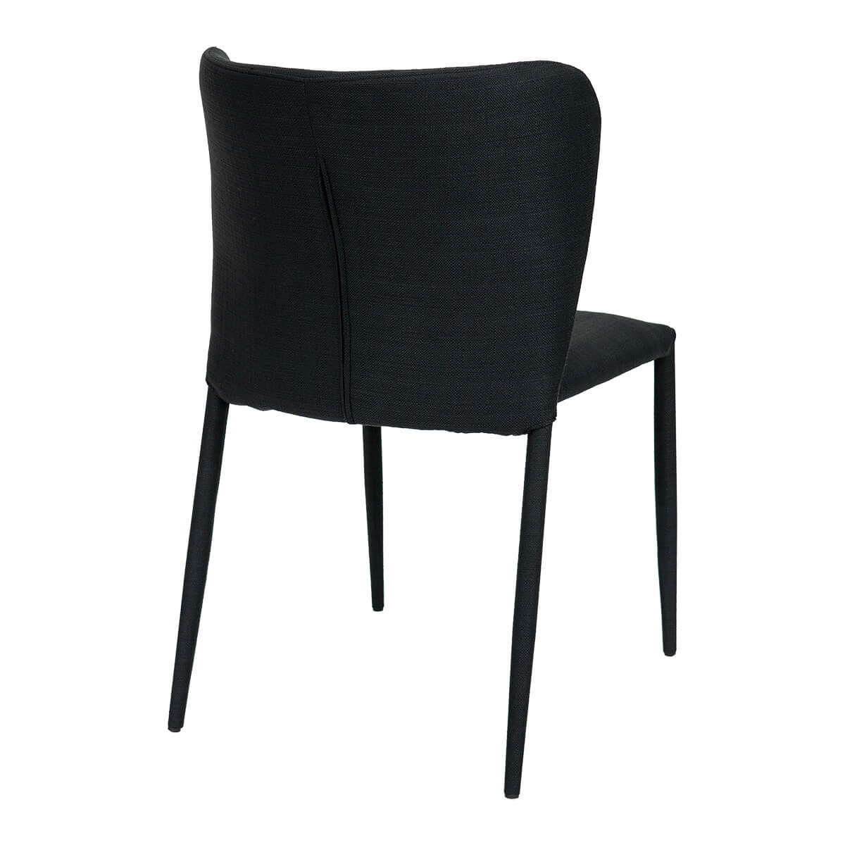 Amalfi | Contemporary Natural Black Fabric Dining Chairs | Set Of 2 | Black