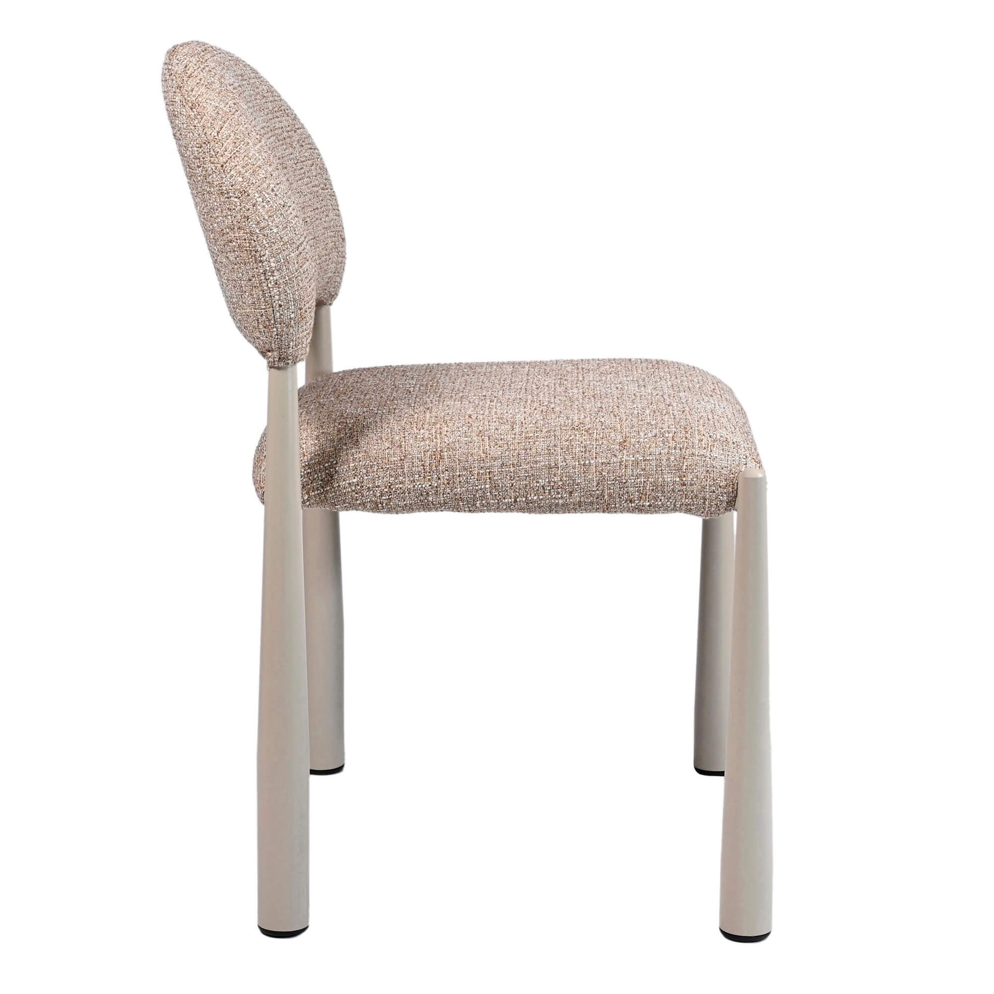 Amalfi Coastal Modern Metal Autumn Fabric Dining Chairs | Autumn
