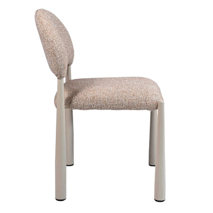 Amalfi Coastal Modern Metal Autumn Fabric Dining Chairs | Autumn