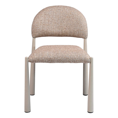 Amalfi Coastal Modern Metal Autumn Fabric Dining Chairs | Autumn