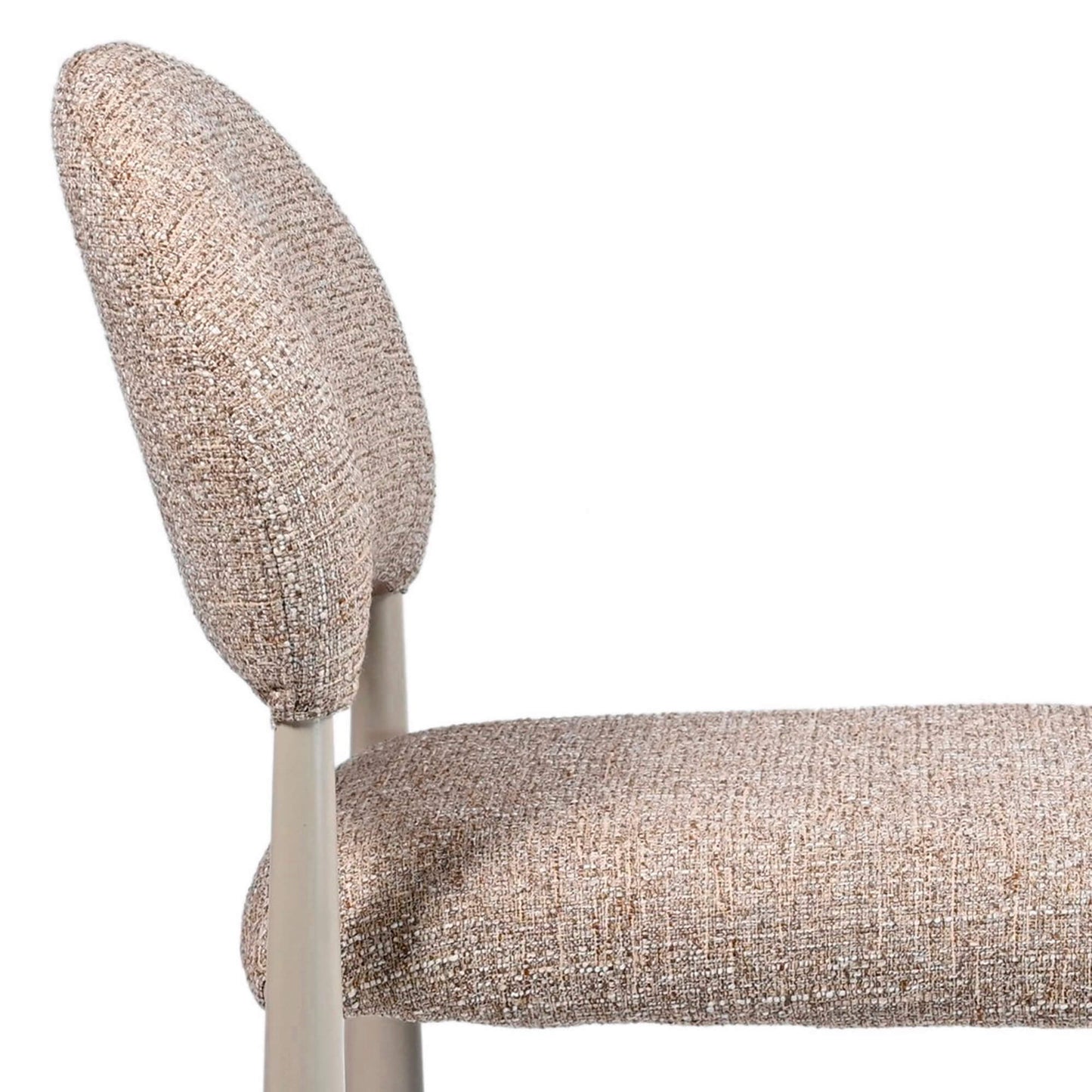 Amalfi Coastal Modern Metal Autumn Fabric Dining Chairs | Autumn