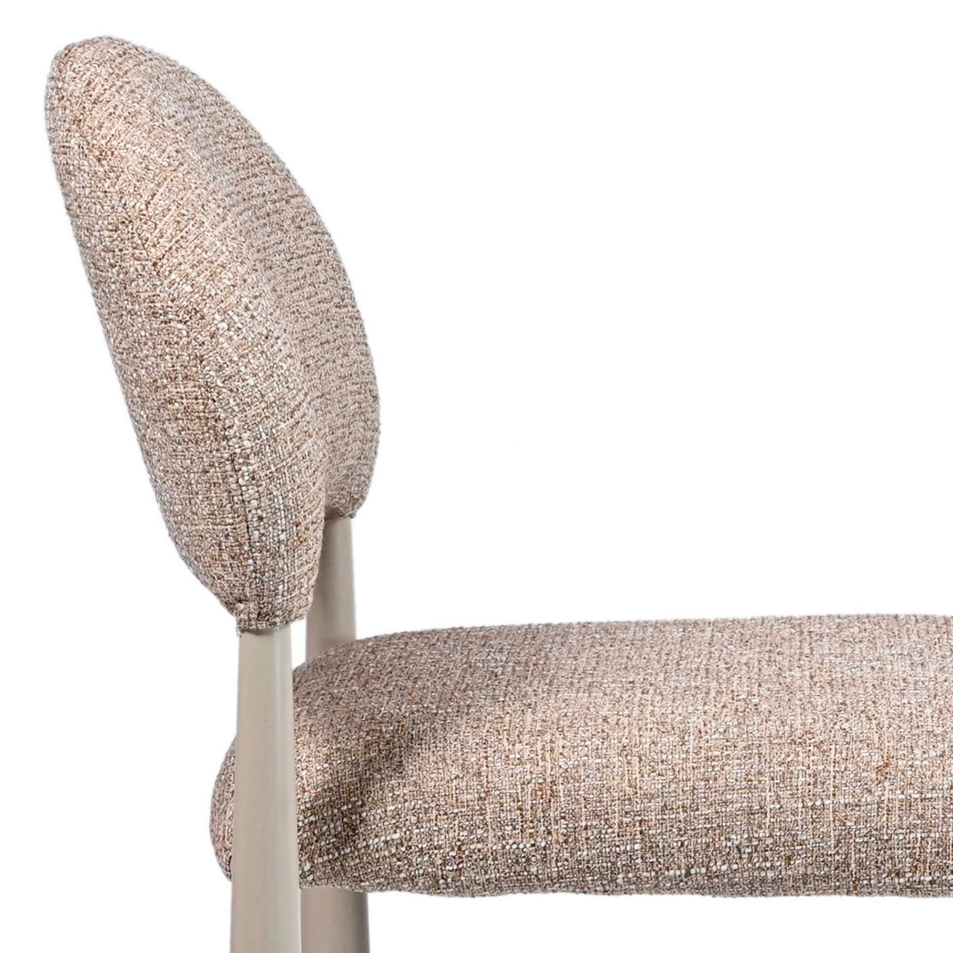 Amalfi Coastal Modern Metal Autumn Fabric Dining Chairs | Autumn