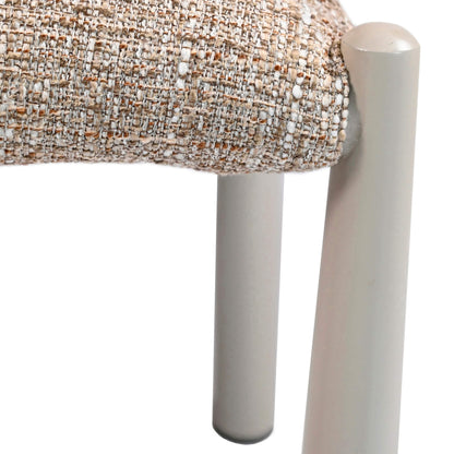Amalfi Coastal Modern Metal Autumn Fabric Dining Chairs | Autumn