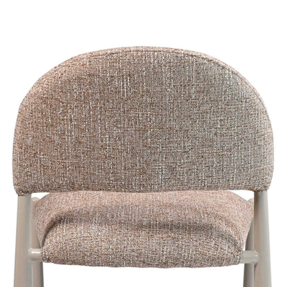 Amalfi Coastal Modern Metal Autumn Fabric Dining Chairs | Autumn