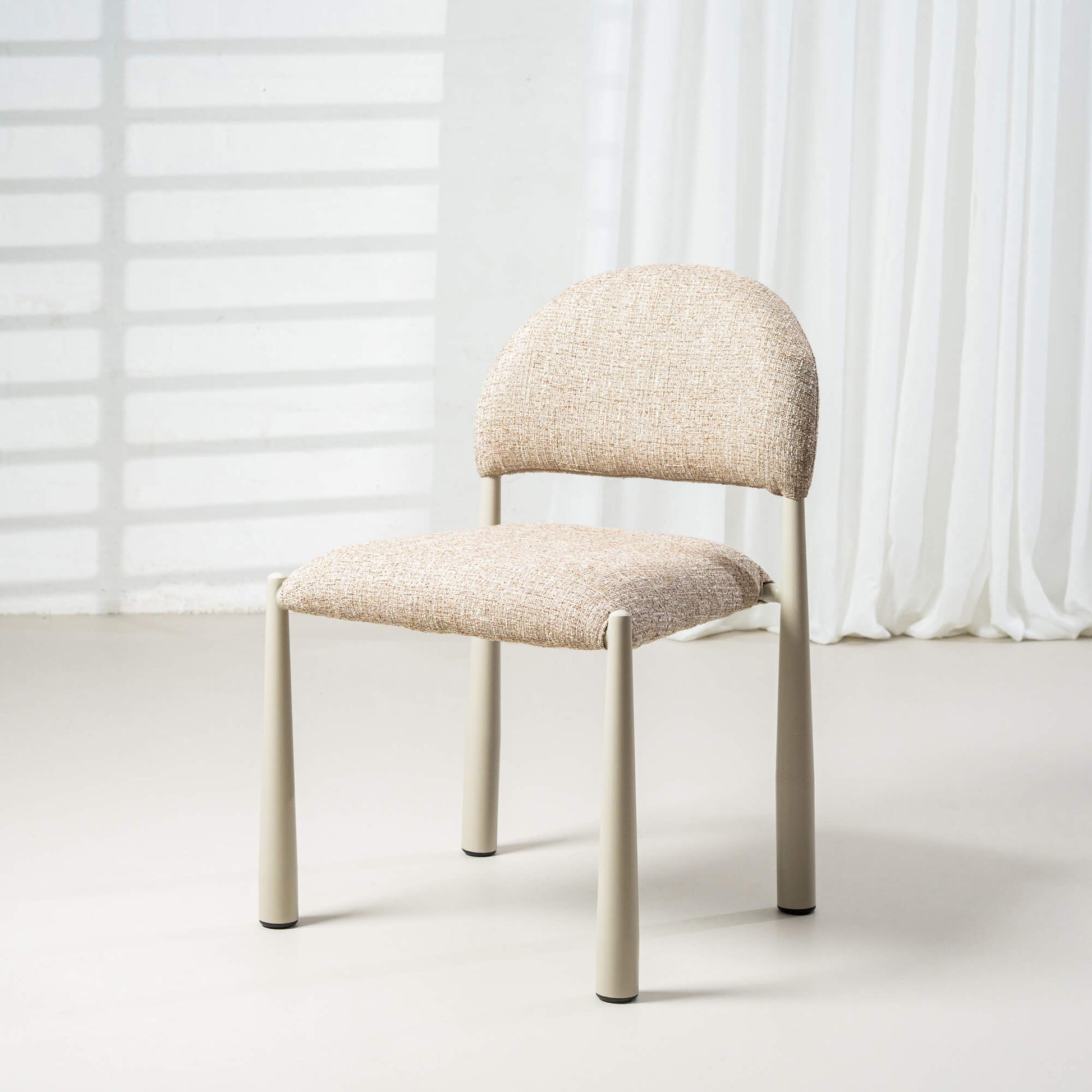 Amalfi Coastal Modern Metal Autumn Fabric Dining Chairs | Autumn