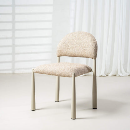 Amalfi Coastal Modern Metal Autumn Fabric Dining Chairs | Autumn